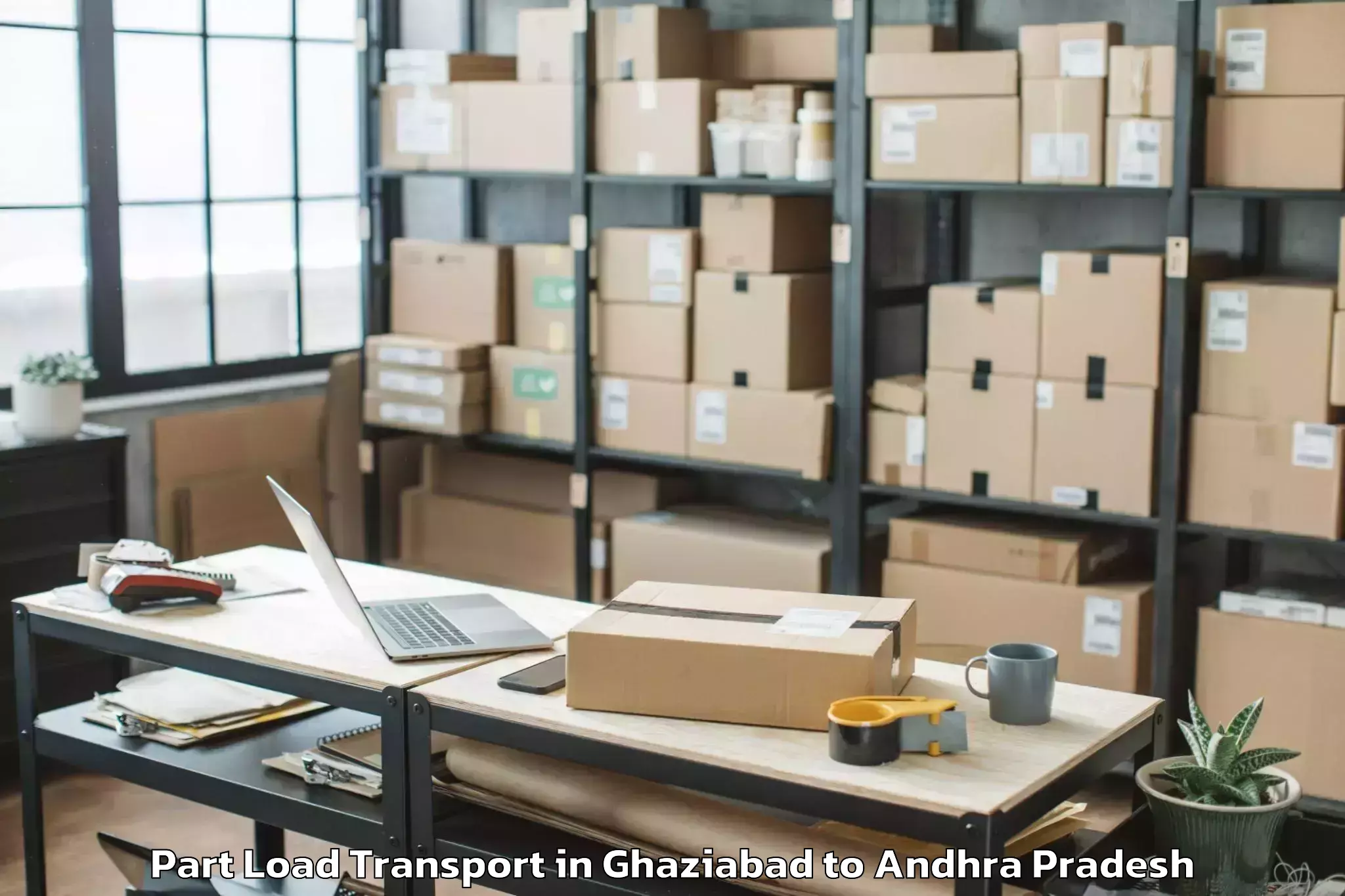 Top Ghaziabad to Kundurpi Mandal Part Load Transport Available